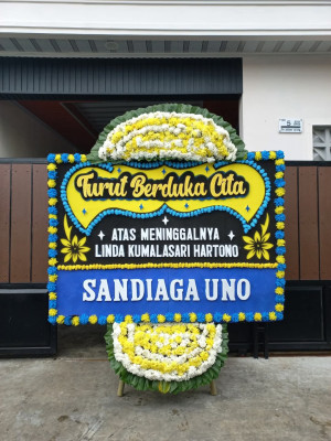 Papan Bunga Duka di Harapanjaya